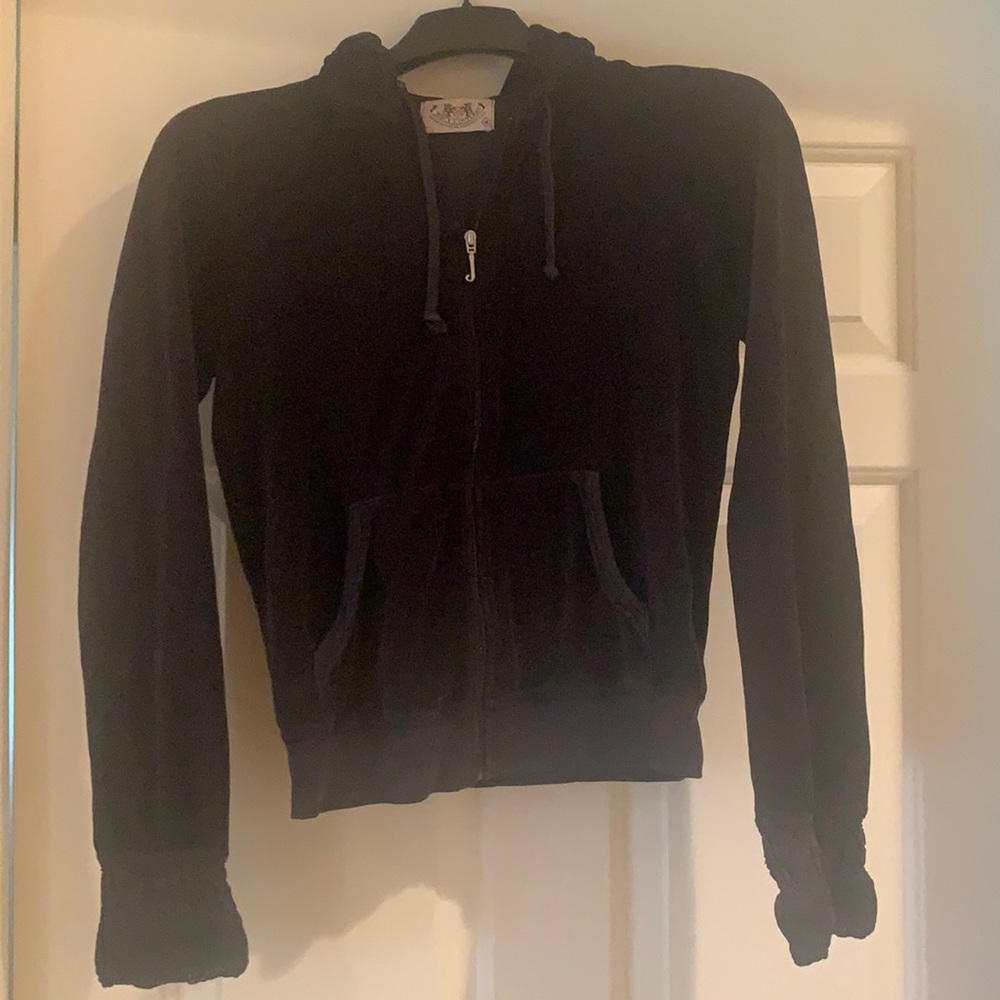 Black Juicy Couture Zip-up with Hood